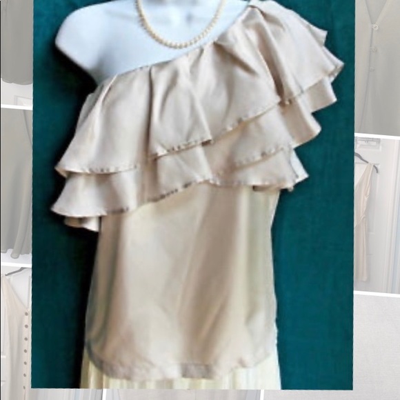 Banana Republic Silk One-Shoulder Ruffle Top - Picture 1 of 1
